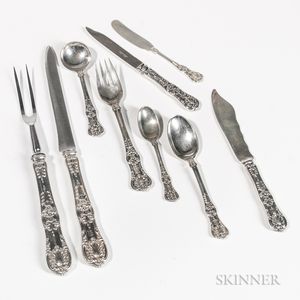 Seventy-four Pieces of Tiffany & Co. "English King" Pattern Flatware