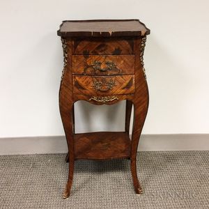 Louis XV-style Ormolu-mounted Marquetry Stand