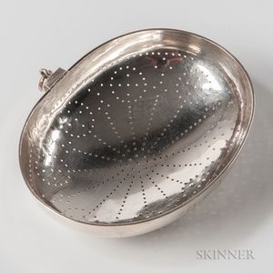 Early Georgian Sterling Silver Strainer