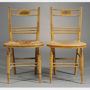 Pair of Paint-decorated Fancy Chairs
