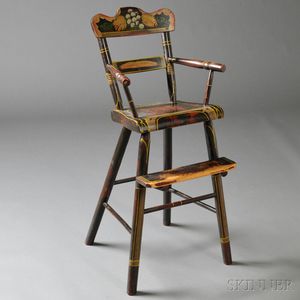 Paint-decorated High Chair