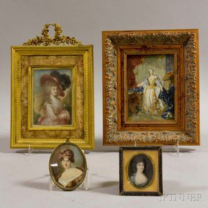 Four Framed Portraits of Women