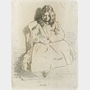 James Abbott McNeill Whistler (American, 1834-1903) Annie, Seated,