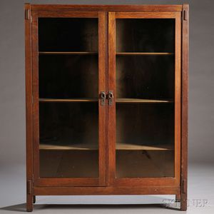 Arts & Crafts Two-door Bookcase Attributed to Lifetime