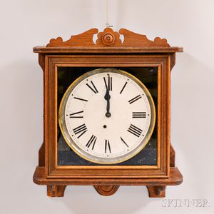 Ingraham Oak "Lobby" Wall Clock