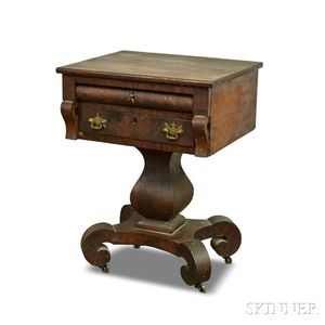 Late Classical Mahogany Worktable