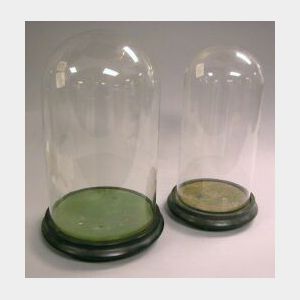Two Round Glass Domes