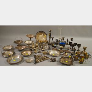 Large Group of Mostly Sterling Silver Table Items