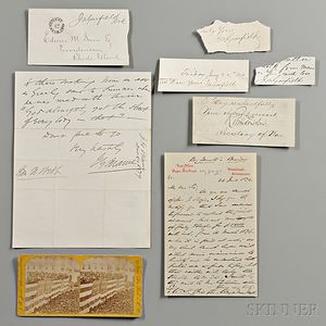 Garfield, James Abraham (1831-1881) Archive Containing Presidential Signed Items and Autographs of his Presidential Cabinet.