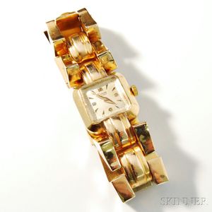 18kt Rose Gold Retro Timor Wristwatch