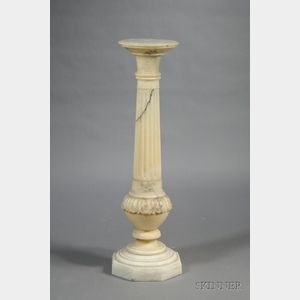 Italian Carved Alabaster Pedestal