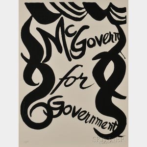 Alexander Calder (American, 1898-1976) McGovern for Government