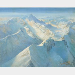 Peter Ellenshaw (American, 1913-2007) Snow Covered Peaks