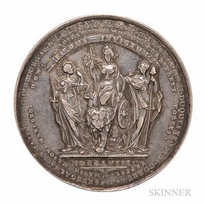 Silver British Victories of 1758/1759 Medal Mule