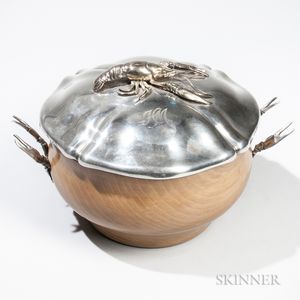 German .800 Silver Lobster Bowl