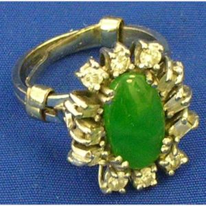 Jade and Diamond Ring.
