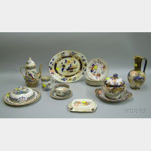 Sixteen Pieces of Assorted English Staffordshire Tableware