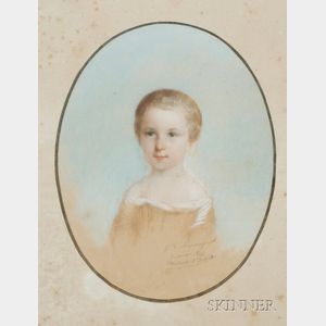 Camille de Lagrange (French, 19th Century) Portrait of a Child