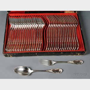 Boxed Set of French .950 Silver Flatware