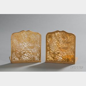 Two Tiffany Studios Bookends