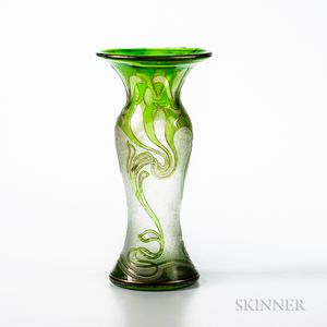 Dorflinger Honesdale Cameo Glass Vase