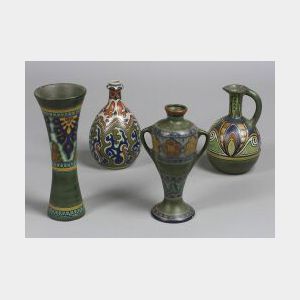 Four Gouda Pottery Pieces