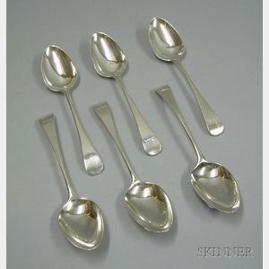 Set of Six Georgian Tablespoons