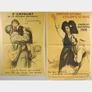 Two Auguste Leroux French WWI Lithograph Posters