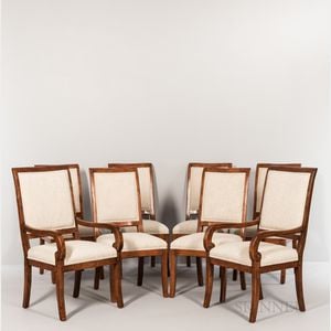 Suite of Eight Reproduction Dining Chairs
