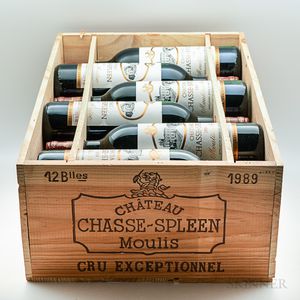 Chateau Chasse Spleen 1989, 12 bottles (owc)