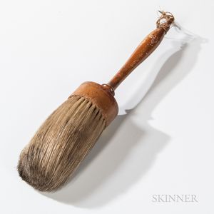 Shaker Turned Wood and Horsehair Brush