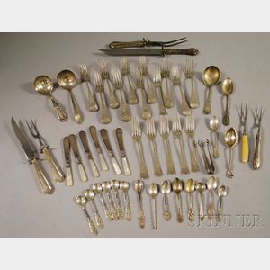 Group of Sterling and Coin Silver and Silver-plated Flatware