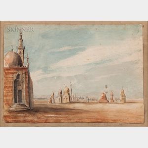 John Prendergast (American, b. 1815) Tombs of Caliphs, Cairo