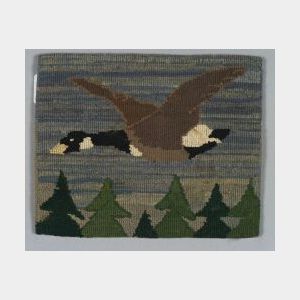 Grenfell Flying Canada Goose Hooked Mat
