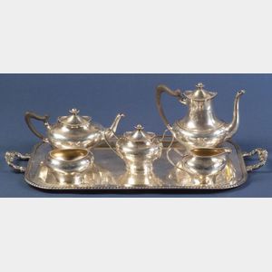 Towle Sterling Tea and Coffee Service with Plated Tray