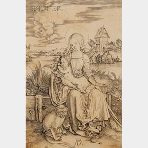 Albrecht Dürer (German, 1471-1528) Virgin and Child with the Monkey