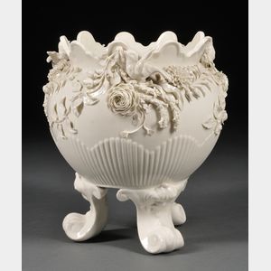 Belleek Porcelain Footed Rathmore Flowerpot