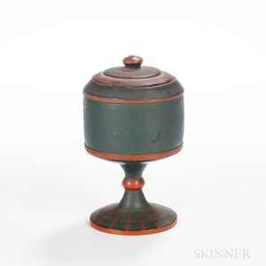 Turned and Painted Lidded Container