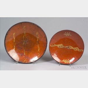 Two Redware Plates