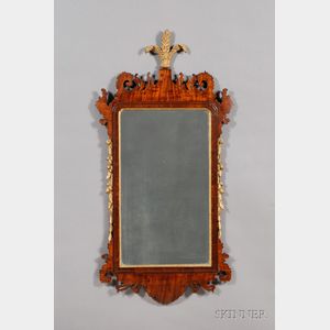 Chippendale Mahogany and Parcel-gilt Mirror