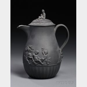 Wedgwood Black Basalt Water Pitcher and Cover