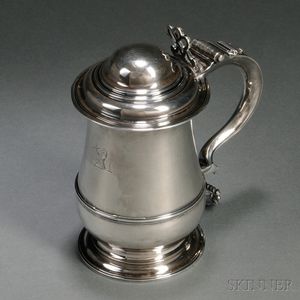 George III Sterling Silver Covered Tankard