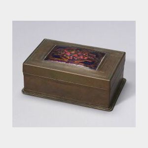 Arts & Crafts Enameled Copper Box