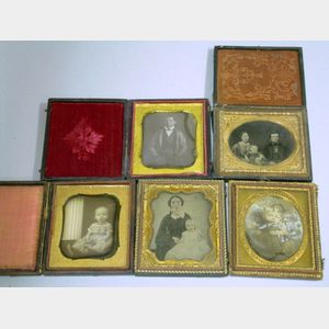 Five Cased and Part-Cased Portraits of Children