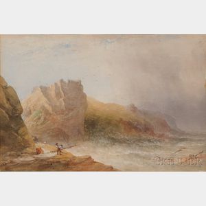 Attributed to William Cook, (British, c. 1830-1890) Shipwreck on a Rocky Coast