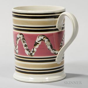 Slip-decorated Pearlware Quart Mug