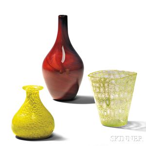 Three Barovier & Toso Vases