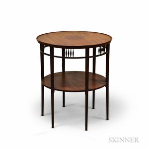 Neoclassical-style Turned Mahogany Occasional Table
