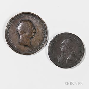 Bronze 1778 General Washington Medal, and a George Washington Liberty and Security Token with "Assylum" Edge