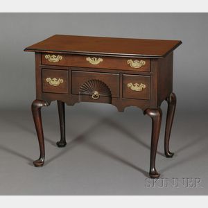 Queen Anne Mahogany Carved Dressing Table